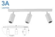3A Lighting 3 Lights Bar Adjustable (2143)