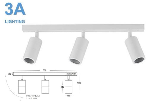 3A Lighting 3 Lights Bar Adjustable (2143)