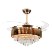 Windora Leontis 42" Gold Crystal Chandelier DC Ceiling Fan w/ 3CCT LED Remote Control - image 4