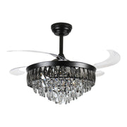 Windora Nyx 42" Black Crystal Chandelier DC Ceiling Fan w/ 3CCT LED Remote Control - image 4