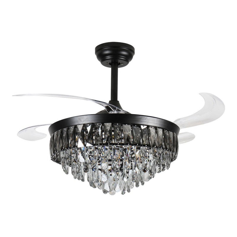 Windora Nyx 42" Black Crystal Chandelier DC Ceiling Fan w/ 3CCT LED Remote Control - image 4