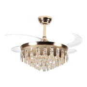Windora Valen 42" Gold Crystal Chandelier DC Ceiling Fan w/ 3CCT LED Remote Control - image 4