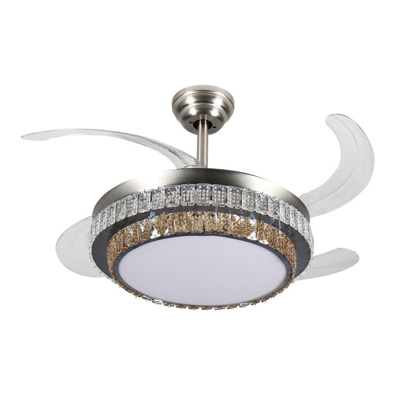 Windora Eloria 42" Dual-Tone Crystal DC Ceiling Fan w/ 3CCT LED Remote Control - image 4
