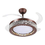 Windora Calista 42" Antique Bronze Crystal Chandelier DC Ceiling Fan w/ 3CCT LED Remote Control - image 4