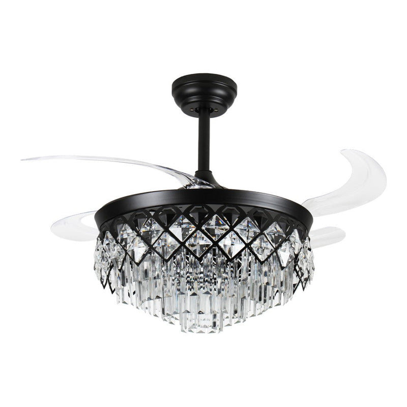 Windora Seraphine 42" Black Crystal Chandelier DC Ceiling Fan w/ 3CCT LED Remote Control - image 4