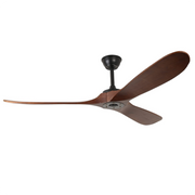 3 Wood Blades Ceiling Fan 60" Brown Designer with Remote CF-6001