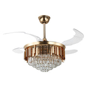 Windora Solenne 42" Gold Crystal Chandelier DC Ceiling Fan w/ 3CCT LED Remote - image 4