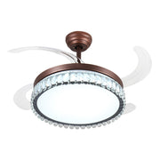 Windora Thalia 42" Antique Bronze Crystal Chandelier DC Ceiling Fan w/ 3CCT LED Remote - image 3