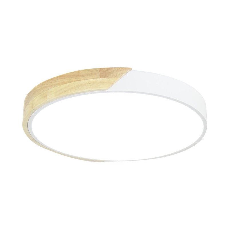 Elwyn 36W Wood Accent Tri-Colour Ceiling Oyster Light – 40cm - image 3