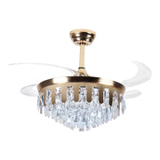 Windora Valen 42" Gold Crystal Chandelier DC Ceiling Fan w/ 3CCT LED Remote Control - image 3