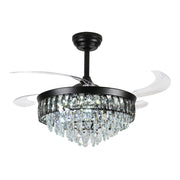 Windora Nyx 42" Black Crystal Chandelier DC Ceiling Fan w/ 3CCT LED Remote Control - image 3