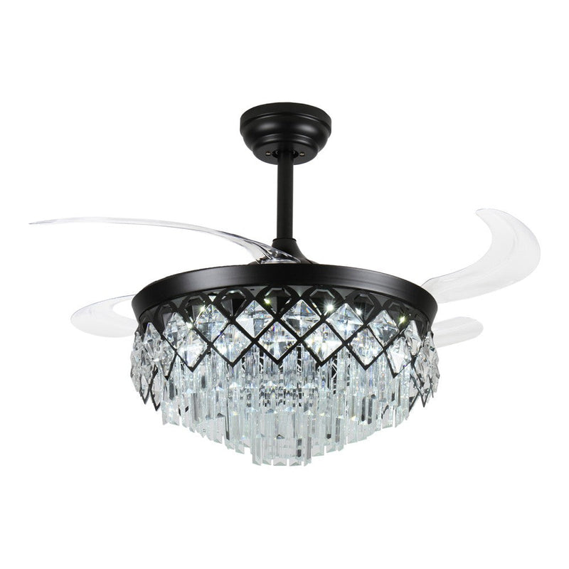 Windora Seraphine 42" Black Crystal Chandelier DC Ceiling Fan w/ 3CCT LED Remote Control - image 3