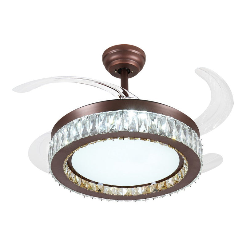 Windora Calista 42" Antique Bronze Crystal Chandelier DC Ceiling Fan w/ 3CCT LED Remote Control - image 3