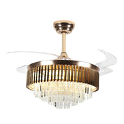 Windora Leontis 42" Gold Crystal Chandelier DC Ceiling Fan w/ 3CCT LED Remote Control - image 3