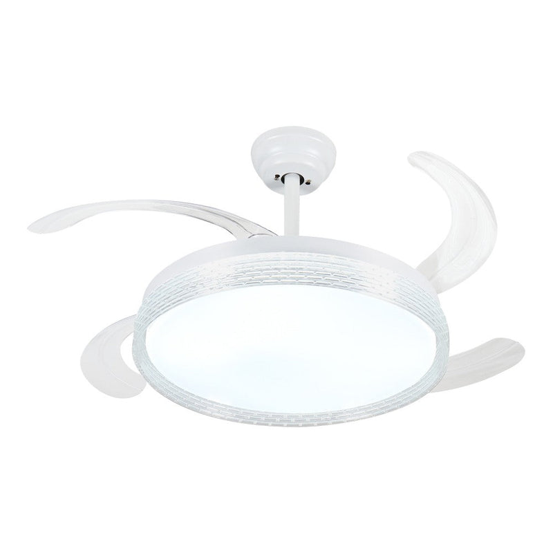 Windora Liora 42" White Weave DC Ceiling Fan w/ 3CCT LED Remote Control - image 3