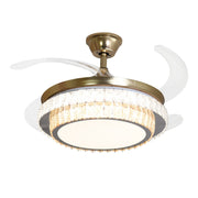 Windora Aurea 42" Gold Dual-Tone Crystal DC Ceiling Fan w/ 3CCT LED Remote Control