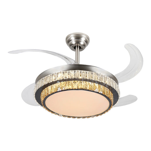 Windora Eloria 42" Dual-Tone Crystal DC Ceiling Fan w/ 3CCT LED Remote Control - image 2