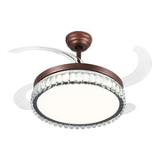 Windora Thalia 42" Antique Bronze Crystal Chandelier DC Ceiling Fan w/ 3CCT LED Remote - image 2