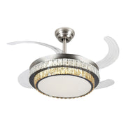 Windora Eloria 42" Dual-Tone Crystal DC Ceiling Fan w/ 3CCT LED Remote Control