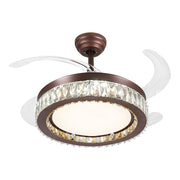Windora Calista 42" Antique Bronze Crystal Chandelier DC Ceiling Fan w/ 3CCT LED Remote Control - image 2