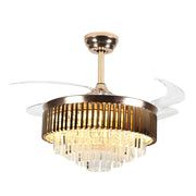 Windora Leontis 42" Gold Crystal Chandelier DC Ceiling Fan w/ 3CCT LED Remote Control - image 2