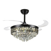 Windora Nyx 42" Black Crystal Chandelier DC Ceiling Fan w/ 3CCT LED Remote Control - image 2