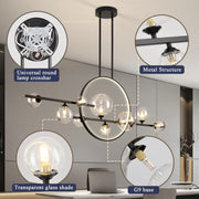 Glass Globe Sputnik Chandelier 10-Light LED Pendant Light CL-GM10