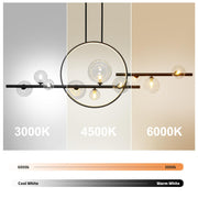 Glass Globe Sputnik Chandelier 10-Light LED Pendant Light CL-GM10
