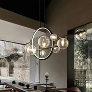 Glass Globe Sputnik Chandelier 10-Light LED Pendant Light CL-GM10
