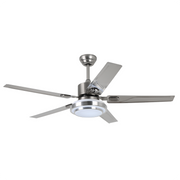 Silver Ceiling Fan with Light 52'' Modern fan with Remote CF-5208