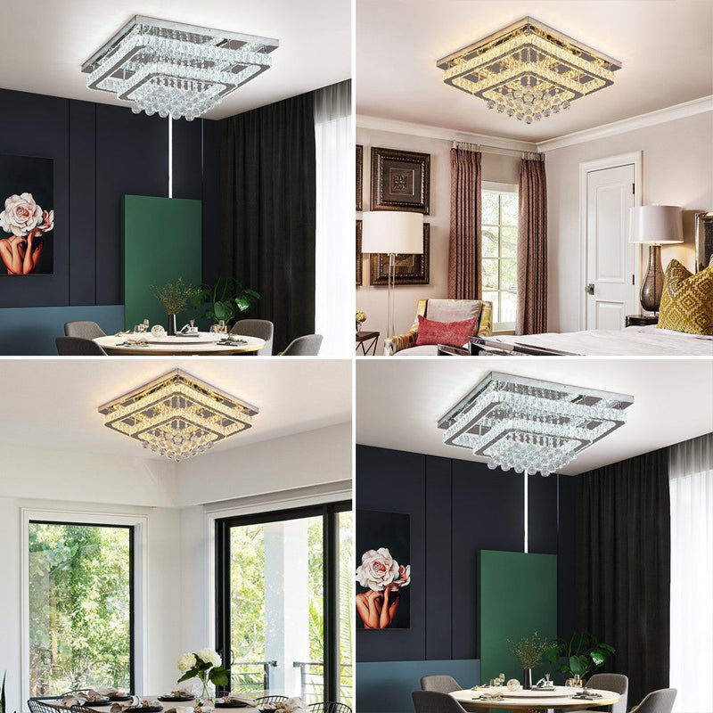 Mira 80W Tri-Colour Dimmable Crystal Chandelier – 62cm - image 9