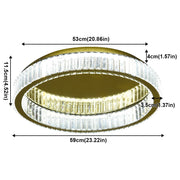 Olympia 62W Tri-Colour Dimmable Crystal Ring Chandelier – 59cm - image 7