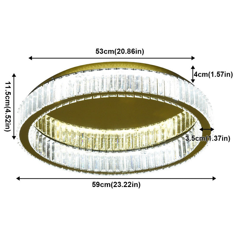 Olympia 62W Tri-Colour Dimmable Crystal Ring Chandelier – 59cm - image 7