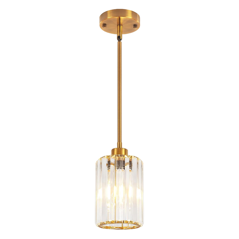 Modern Crystal Pendant Light Mini Chandelier Hanging Lamp Gold CL-SCL