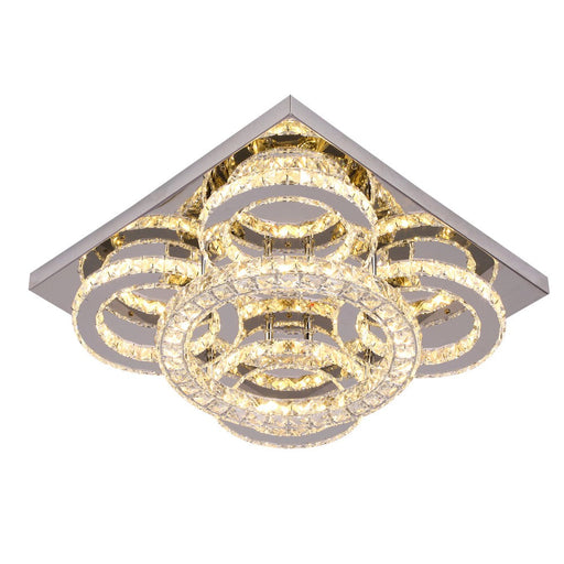 Aveline 51W Tri-Colour Dimmable Crystal Flush Mount Ceiling Light – 40.5cm - image 2