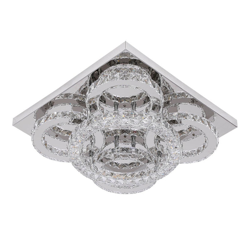 Aveline 51W Tri-Colour Dimmable Crystal Flush Mount Ceiling Light – 40.5cm - image 3