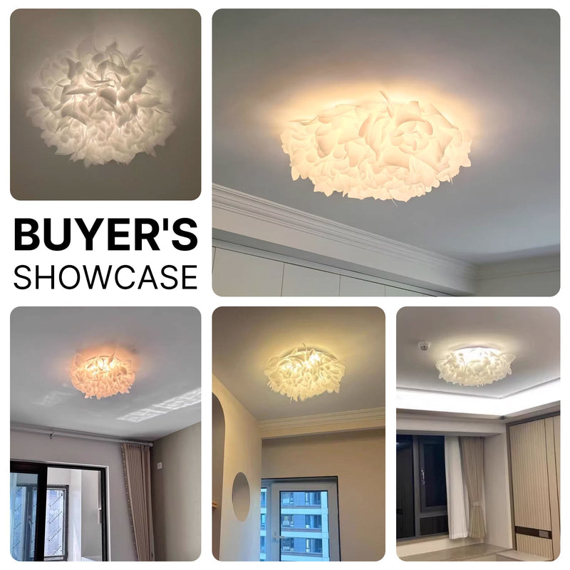 52cm Cream Cloud Petal LED Ceiling Light Modern Minimalist Chandelier CL-CFL52