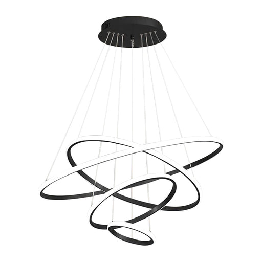 4 Rings Chandelier Black 3 Colors Home Ceiling Light CL-4RB