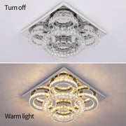 Aveline 51W Tri-Colour Dimmable Crystal Flush Mount Ceiling Light – 40.5cm - image 8