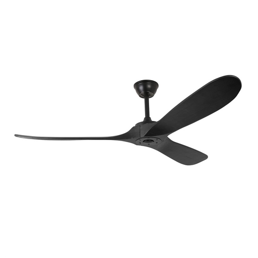 3 Wood Blades Black Ceiling Fan 60" Designer with Remote CF-6002
