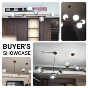 Modern Sputnik Chandelier 6-Light 125cm Smoke Cover Ceiling CL-SPC6