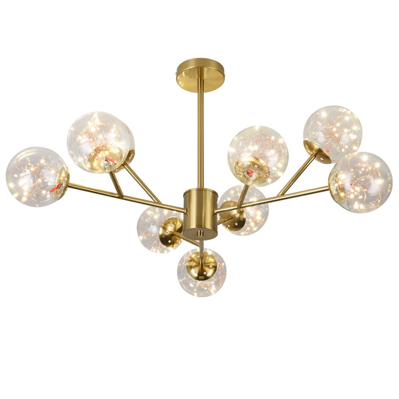 Lyra 9/12 Orb Gold LED Chandelier