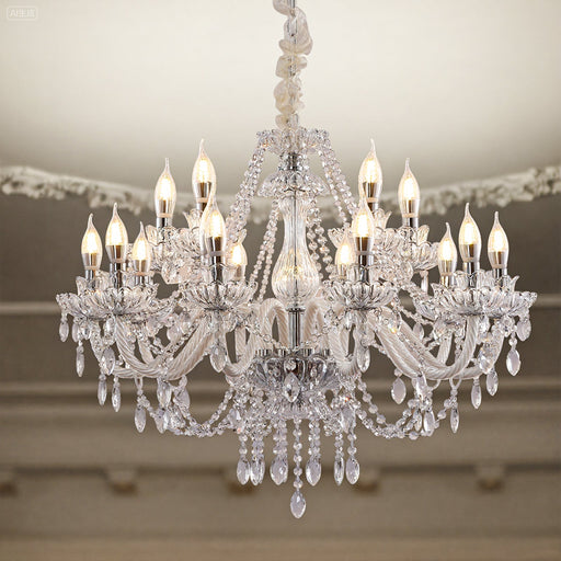 15 Lights Crystal Chandelier Large Ceiling Pendant Light CL-WCC15