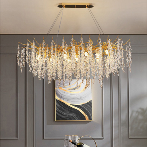 Crystal Tree Branches Chandelier Luxury 10-Light Elegant Pendant CL-CTBC