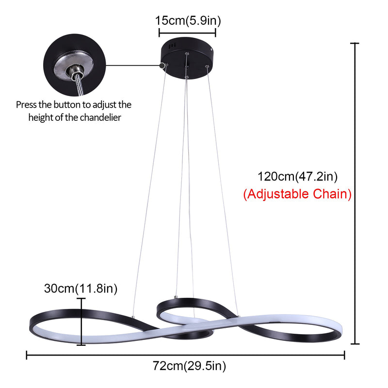 Nova Loop LED Pendant Light – Dimmable with Remote - image 5