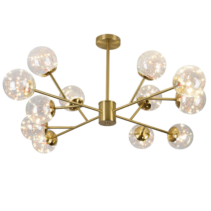 Lyra 9/12 Orb Gold LED Chandelier