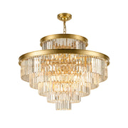 18 Light 2 Tier Cake Crystal Chandelier K9 Gold 3 Colors CL-TCCG