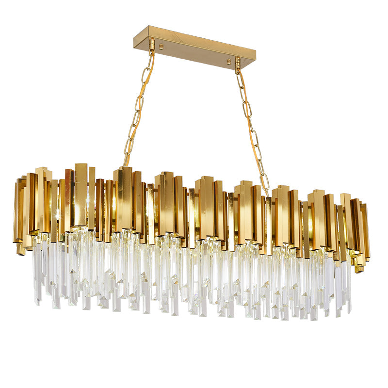 Solaris Linear Crystal Chandelier 90/120cm - Gold Finish