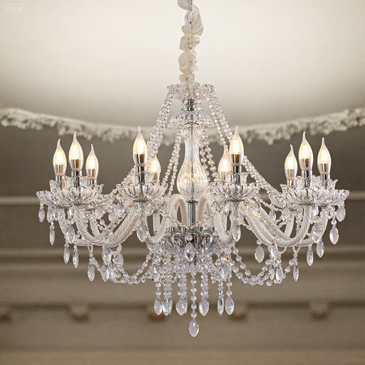 10 Lights Crystal Chandelier Large Ceiling Pendant Light CL-WCC10