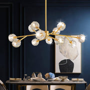Brass Sputnik Chandelier Modern Pendant 3-Color Ceiling Light CL-12G